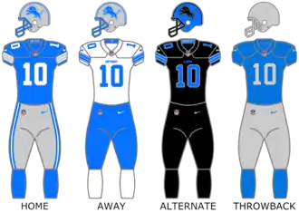Detroit Lions uniforms
