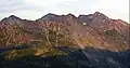 Devils Peak centered with Robinson Mountain behind as seen from Slate Peak