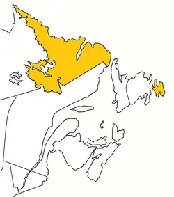 Boundaries of the diocese within the Ecclesiastical Province of Canada