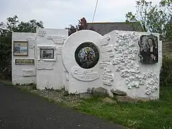 Display panel at Gwennap Pit in Cornwall, where Wesley preached