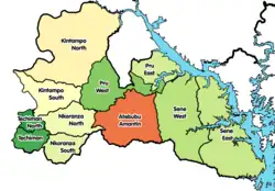 Districts of Bono East Region