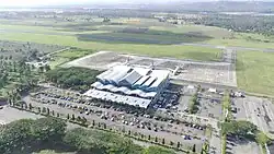 Aerial view of the airport