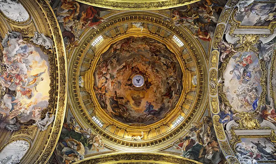 Image 42Interior view of dome of the Church of the Gesù by Giacomo Barozzi da Vignola, and Giacomo della Porta (from Baroque architecture)