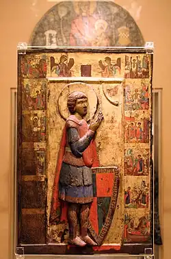 Double-sided icon with Saint George (front), from Kastoria