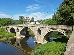 A stone bridge over the river in Dryanovo