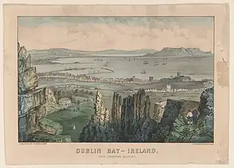 Dublin Bay from "Kingstown Quarries" aka Dalkey quarry (c. 1856–1907)