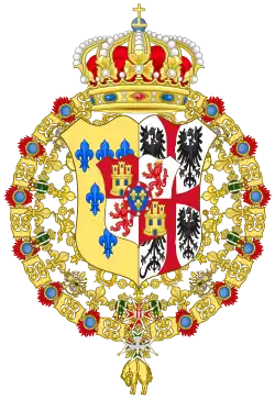 Coat of arms as Duke of Parma, Piacenza and Guastalla[3]