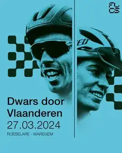 Event poster with previous winners Christophe Laporte and Demi Vollering