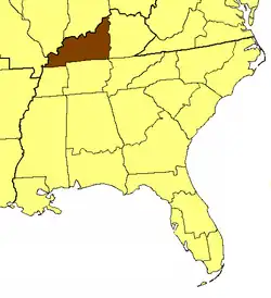 Location of the Diocese of Kentucky