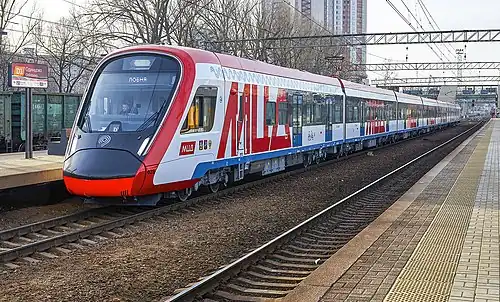 Electric train EG2Tv "Ivolga" at Odintsovo railway station