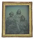 Douglas T. Kilbum British 1811–1871, worked in Australia from 1846 Group of Koori Women 1847 daguerreotype 7.5 x 6.5&nbsp;cm National Gallery of Victoria, Melbourne Purchased, 1999 (2004.63)