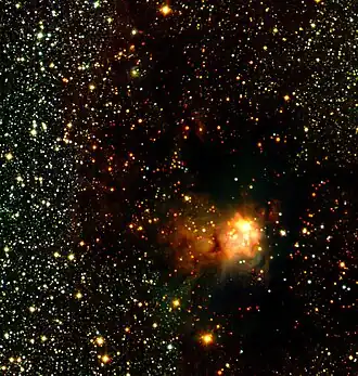 Based on approx. 600 individual exposures with the SOFI instrument at the 3.58-m ESO New Technology Telescope