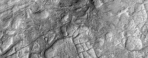 Close view of ridge network, as seen by HiRISE under HiWish program