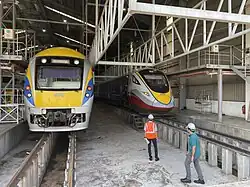 Class 91 and 93 at Batu Gajah Railway Depot