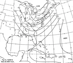 Following landfall, the storm merges with the trough of low-pressure, isolating it from tropical air and completing extratropical transition on September 22
