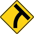 P2-4D T-intersection with a curve (left)