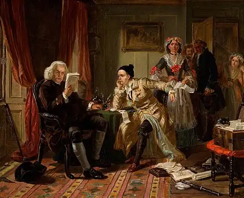 Johnson Reading the Manuscript of the Vicar of Wakefield by Edward Matthew Ward
