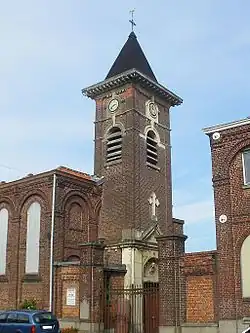 The church of Sailly-sur-la-Lys
