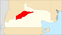 Location of El Cuy within Río Negro