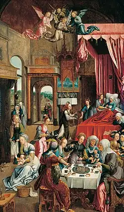 Birth of the Virgin Mary by Jacob Cornelisz van Oostsanen