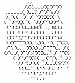 Tilegram (cartogram) of the Sejm electoral districts