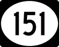 Route 151 marker