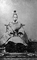 Emperor Meiji wearing konoshi (小直衣), 1872