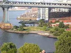 Empire-Fulton Ferry section of Brooklyn Bridge Park, looking north.