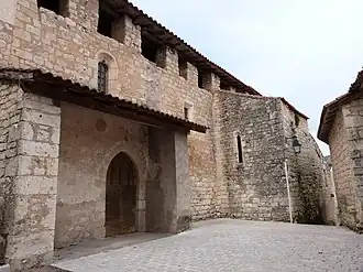 The entrance to the church in Loubers