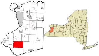 Location in Erie County and the state of New York.