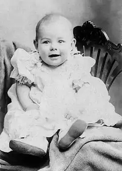 photograph of Hemingway as an infant
