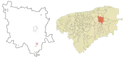 Location of Nacuche, Yucatan