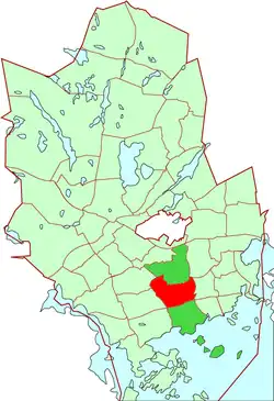 Location of Olari within Espoo