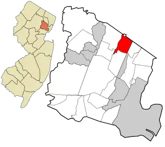 Location of Upper Montclair, New Jersey