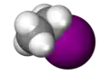 Spacefill model of ethyl iodide