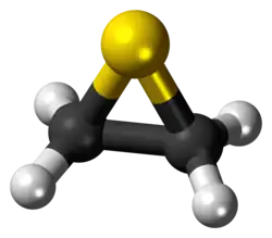 Ball-and-stick model of thiirane