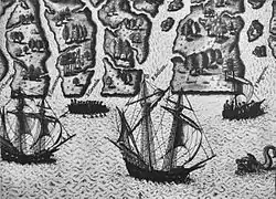 Exploration of Florida by Ribault and Laudonniere, 1564, by Le Moyne de Morgues