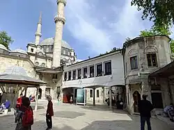 View of the elevated passage formerly used as the sultan's entrance to the mosque
