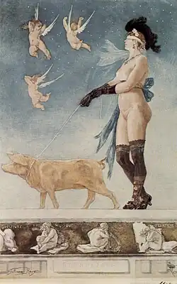 Pornocrates (in etching and aquatint, 1896) by Félicien Rops, a Belgian artist and printmaker