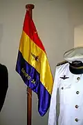 Spanish Republican Air Force 2a Escuadrilla, Grupo 24 standard and pilot's summer uniform. La Sénia Museum