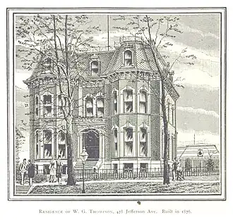William G Thompson residence built in 1876 and demolished in 1920.