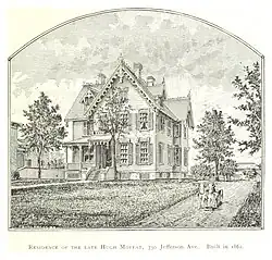 Hugh Moffat residence built in 1861 and demolished in 1940s.