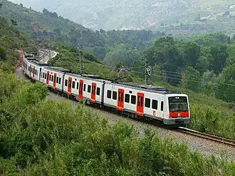 An FGC train near Montserrat