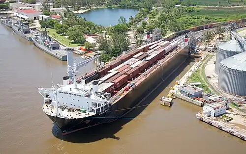 MV&nbsp;Bali Sea, a roll-on/roll-off train ferry operated between Coatzacoalcos and Mobile