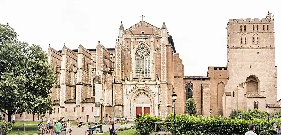 The north side of the cathedral, with the transept, with flamboyant portal