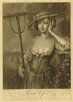 Faber – ‘’Rural Life - A girl resting from haymaking’’ Chaloner Smith 405 British Museum, London