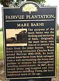 Fairvue Plantation Historic Marker; Mare Barns; Gallatin, Tennessee