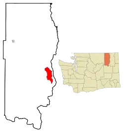 Location of Inchelium, Washington