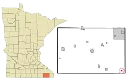 Location of Mabel, Minnesota