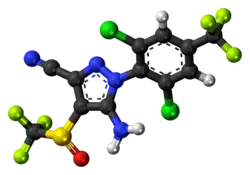 3D chemical structure of fipronil